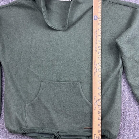 Carve Designs Sweater Womens Medium Green Funnel Neck Fleece Pullover Cozy - Picture 3 of 8